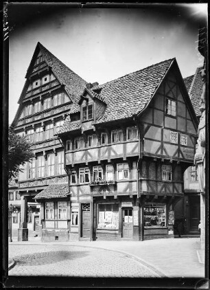 Hildesheim. Fachwerkhäuser "Pfeilerhaus und Umgestülpter Zuckerhut"