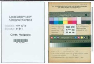 Entnazifizierung Margarete Girnth , geb. 10.06.1902 ()