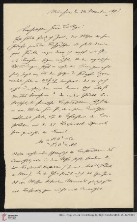 Briefe von Paul von Groth an Harry Rosenbusch: Brief von Paul von Groth an Harry Rosenbusch