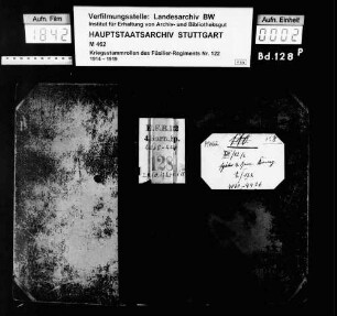 Kriegsstammrollen der 4. Garnisonskompanie
