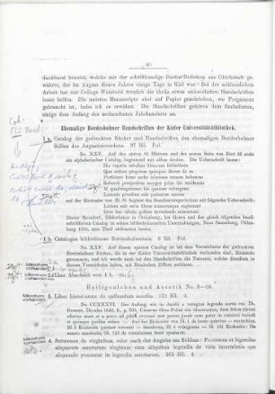 Ehemalige Bordesholmer Handschriften der Kieler Universitätsbibliothek. [Cod. ms. Bord. 1a - Cod. ms. Bord. 38]