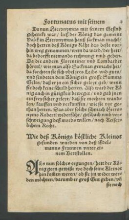 Wie deß Königs köstliche Kleinot gefunden wurden von deß Edelmanns Frauwen unter einem Bettstollen.