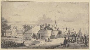Das Dorf Sloterdyk zur Zeit des Durchzuges der Truppen des Prinzen Wilhelm II von Oranien im Jahre 1650