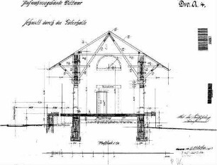 Dittwar: Empfangsgebäude Güterhalle Querschnitt