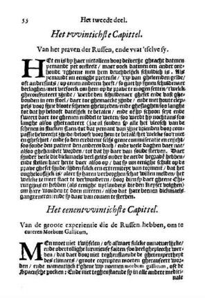 Het tvvintichste Capittel. Van het praven der Russen, ende vvat 'tselve sy