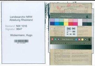 Entnazifizierung Hugo Wickermann , geb. 07.02.1896 (Spediteur)