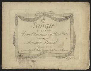 Une Sonate à 4 Mains : Pour Clavecin ou Piano Forte ; Oeuvre 21