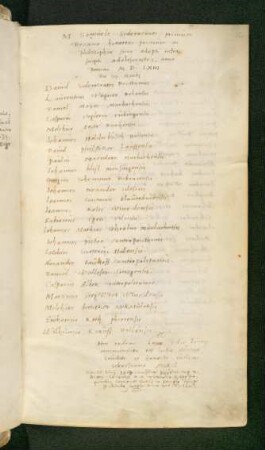 [Matrikel der Bakkalare 1563-1627, mit Ergänzungen zu Werdegang oder fakultätsinternen Vorgängen]