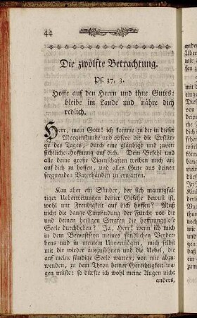 Die zwölfte Betrachtung