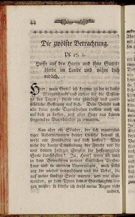 Die zwölfte Betrachtung
