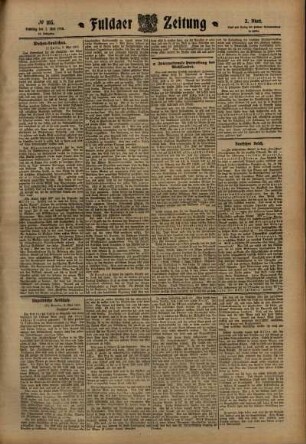 Zweite Ausgabe vom Samstag, den 07. Mai 1910.