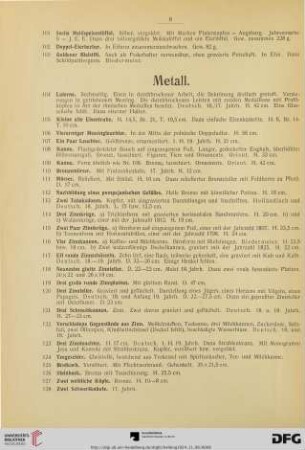 Metall (Nr. 104-154)
