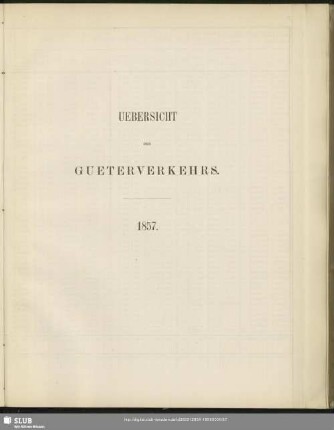 Uebersicht des Gueterverkehrs : 1857