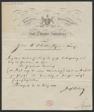 Brief an B. Schott's Söhne : 30.03.1840
