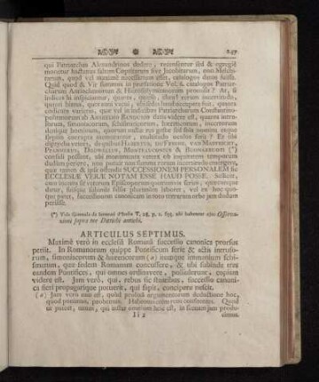 Articulus Septimus.