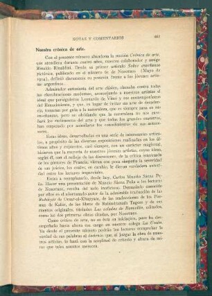 Nuestra crónica de arte
