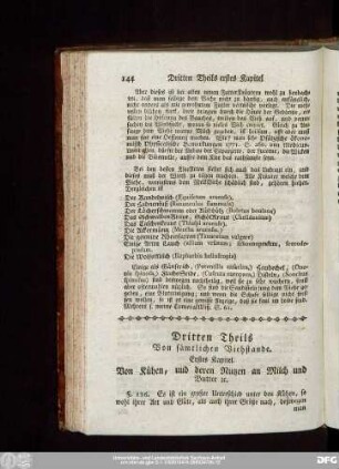 Dritten Theils Von sämtlichen Viehstande.