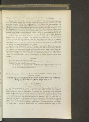 Suizidversuch einer Geistesschwachen durch Verschlucken einer reichlichen Menge von Fremdkörpern (Nadeln, Nägel, Glas u.a.).