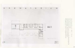 Krematorium (Diplomarbeit bei Willy Kreuer): Grundrisse Kellergeschoss 1:200 und Umkleideraum