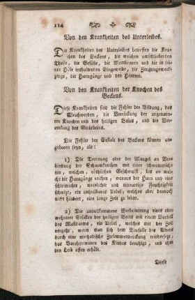 Von den Krankheiten der Knochen des Beckens. - Von der Verrenkung des Steisbeins.