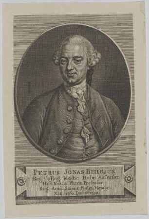 Bildnis des Petrus Jonas Bergius
