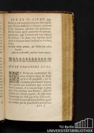 Svr Le Troisiesme Livre.