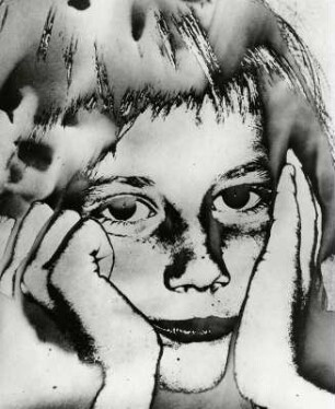Portrait einer jungen Frau, experimentell, Solarisation