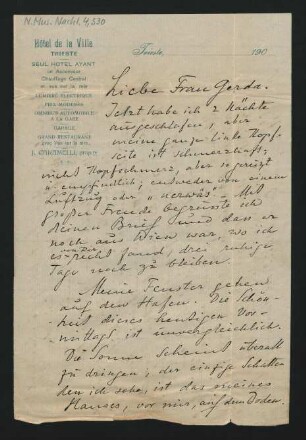 Brief an Gerda Busoni : 04.03.1906