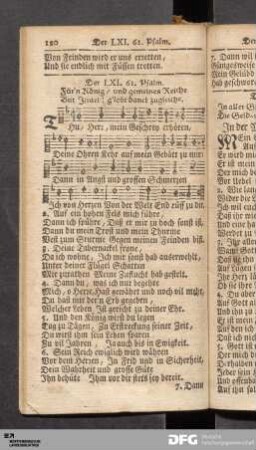 Der LXI. 61. Psalm bis Der LXX. 70. Psalm