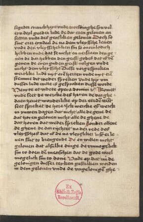 Leben der hl. Lidwina von Schiedam (Vita alterior, niederdt., Anfang fehlt)