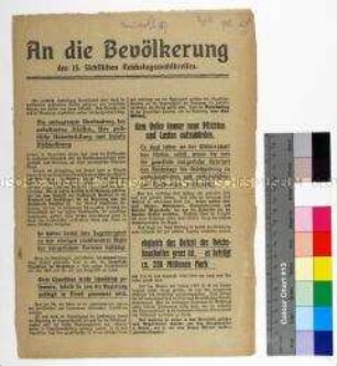 Programmatischer Wahl- und Beitrittsaufruf der Sozialdemokraten an die sächsische Bevölkerung