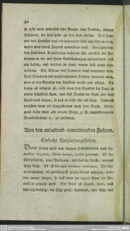 Von den anhaltend-remittirenden Fiebern