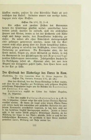 Der Eindruck der Niederlage des Varus in Rom