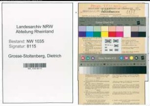Entnazifizierung Dietrich Grosse-Stoltenberg , geb. 04.01.1902 (Steiger)
