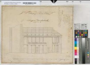 [Evangelische Kirche zu Wald]. [desgl.]. Längendurchschnitt.