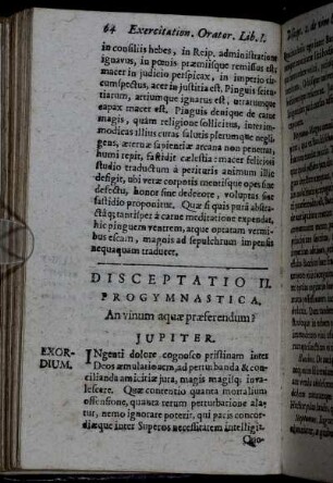 Disceptatio II. Progymnastica. [...]