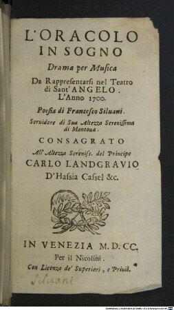 L' oracolo in sogno