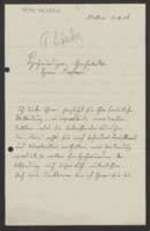 Brief von Max Lickleder an Unbekannt