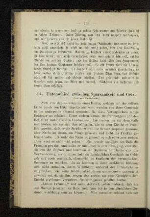 94. Unterschied zwischen Sparsamkeit und Geiz.