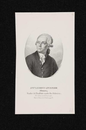 Bildnis des Antne. Laurent Lavoisier