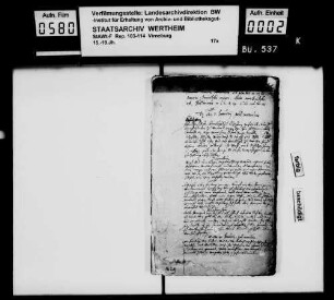 Protokollbuch des Amtes Virneburg.