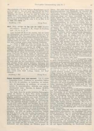 39-44 [Rezension] Cohn, Leopoldus (Ed.), Philonis Alexandrini opera quae supersunt. Vol. V