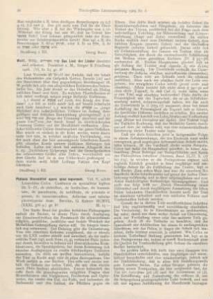 39-44 [Rezension] Cohn, Leopoldus (Ed.), Philonis Alexandrini opera quae supersunt. Vol. V
