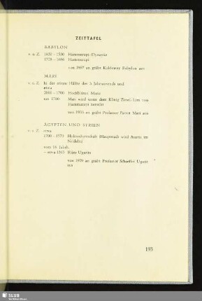 Zeittafel