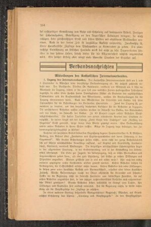 Mitteilungen des Katholischen Internatsverbandes