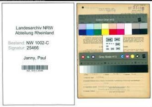 Entnazifizierung Paul Janny, geb. 26.11.1893 (Gaertner)