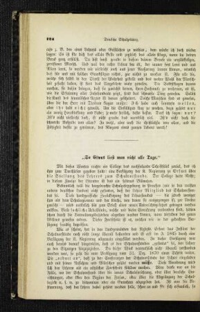 "So Etwas liest man nicht alle Tage"