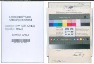 Entnazifizierung Arthur Schmitz , geb. 00.00.0000 ()