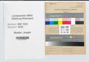 Entnazifizierung Joseph Mueller , geb. 02.11.1897 (Regierungsmedizinalrat)
