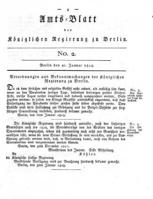 No. 2, 21. Januar 1818